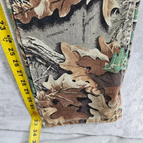 Wrangler Men's Advantage Camo Pants Size 34x34 Woodland Pattern Hunting Outdoor - Picture 6 of 12